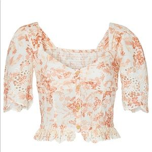 Last Chance! RTR Pink Ruffle Floral Top